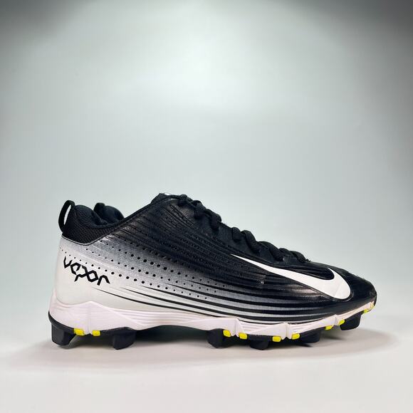 Nike Vapor Keystone 2 Low Black White Baseball Cleats 707442-010 Youth Size 6.5 - Picture 1 of 11